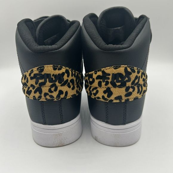 Fila Vulc 13 Wild High Top Sports Sneakers Women Black Cheetah Size 9 - Picture 6 of 9